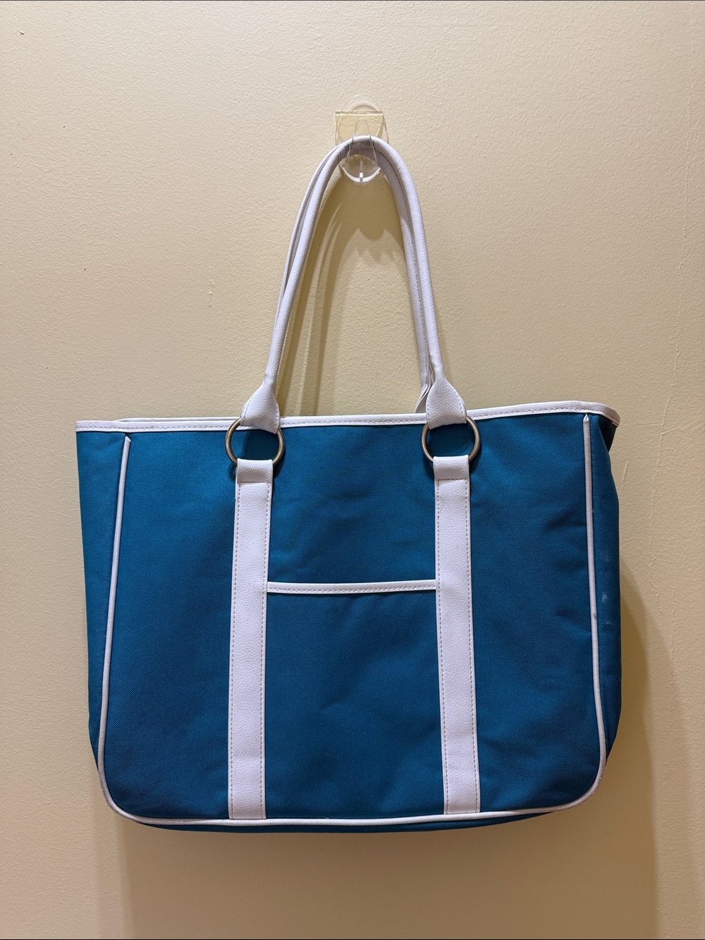 Lancôme Canvas Tote Bag with White Trim - Blue